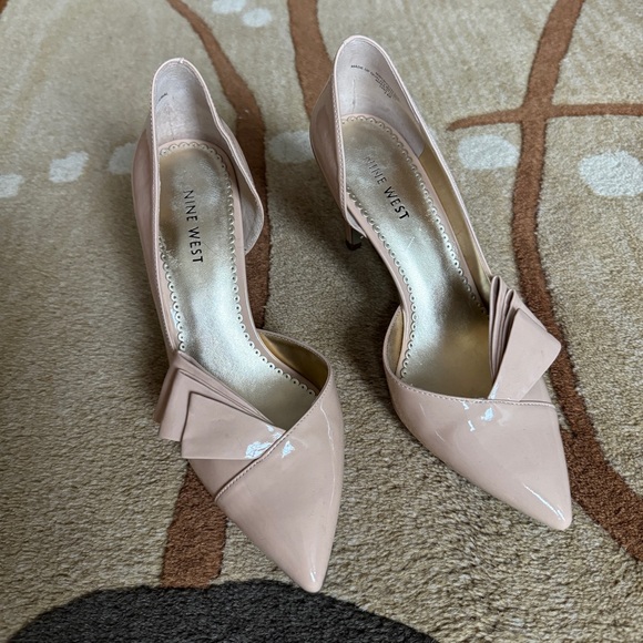 Nine West Size 7 Pink Patent Leather D’Orsay Heels - Picture 1 of 7